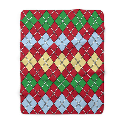Eritrea Retro Argyle Blanket Throw