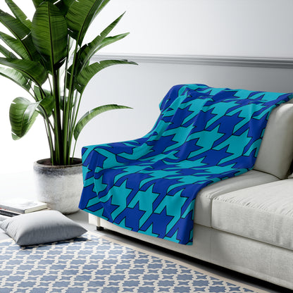 Pacific Islands Retro Houndstooth Blanket Throw