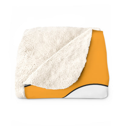 Orange, White Retro Polka Dots Blanket Throw