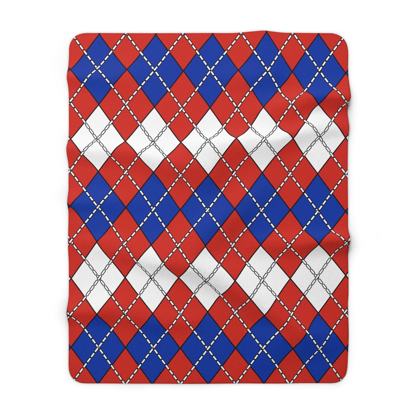Paraguay Retro Argyle Blanket Throw