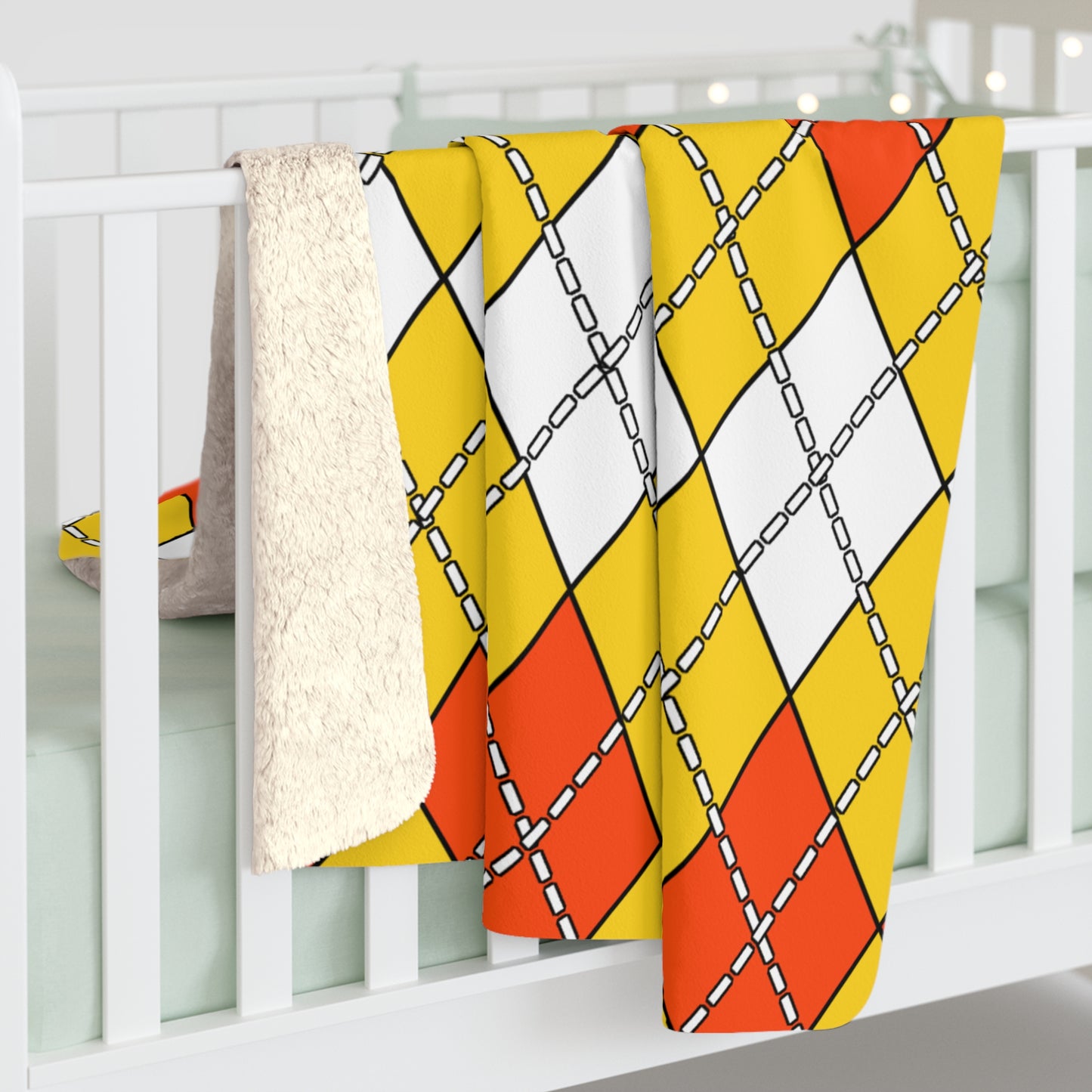 Bhutan Retro Argyle Blanket Throw