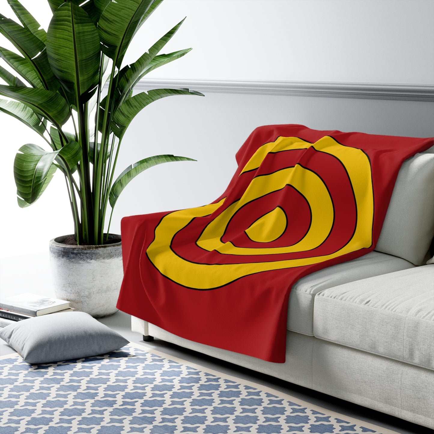 Spain Retro Target Blanket Throw