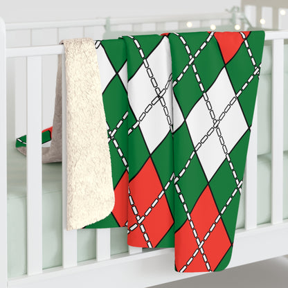 Madagascar Retro Argyle Blanket Throw