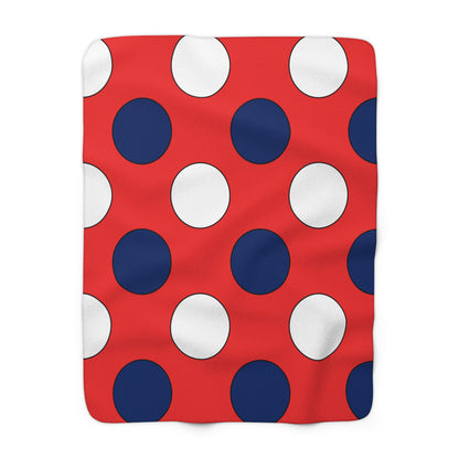 Svalbard And Jan Mayen Retro Polka Dots Blanket Throw