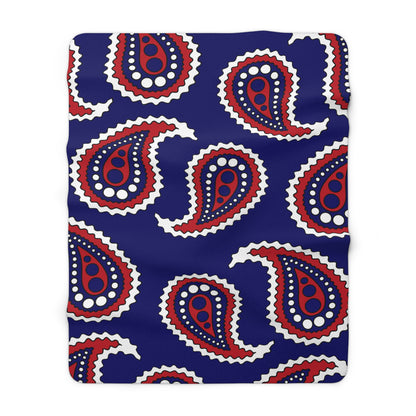 American Samoa Retro Paisley Blanket Throw