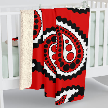 Trinidad And Tobago Retro Paisley Blanket Throw
