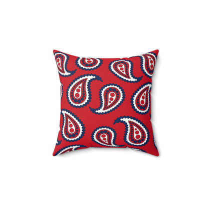 Dominican Republic Retro Paisley Cushion Pillow