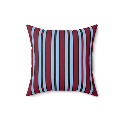Claret, Blue Retro Stripe Cushion Pillow