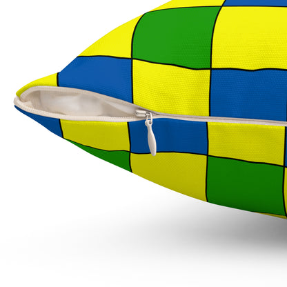 Saint Vincent And The Grenadines Retro Check Cushion Pillow