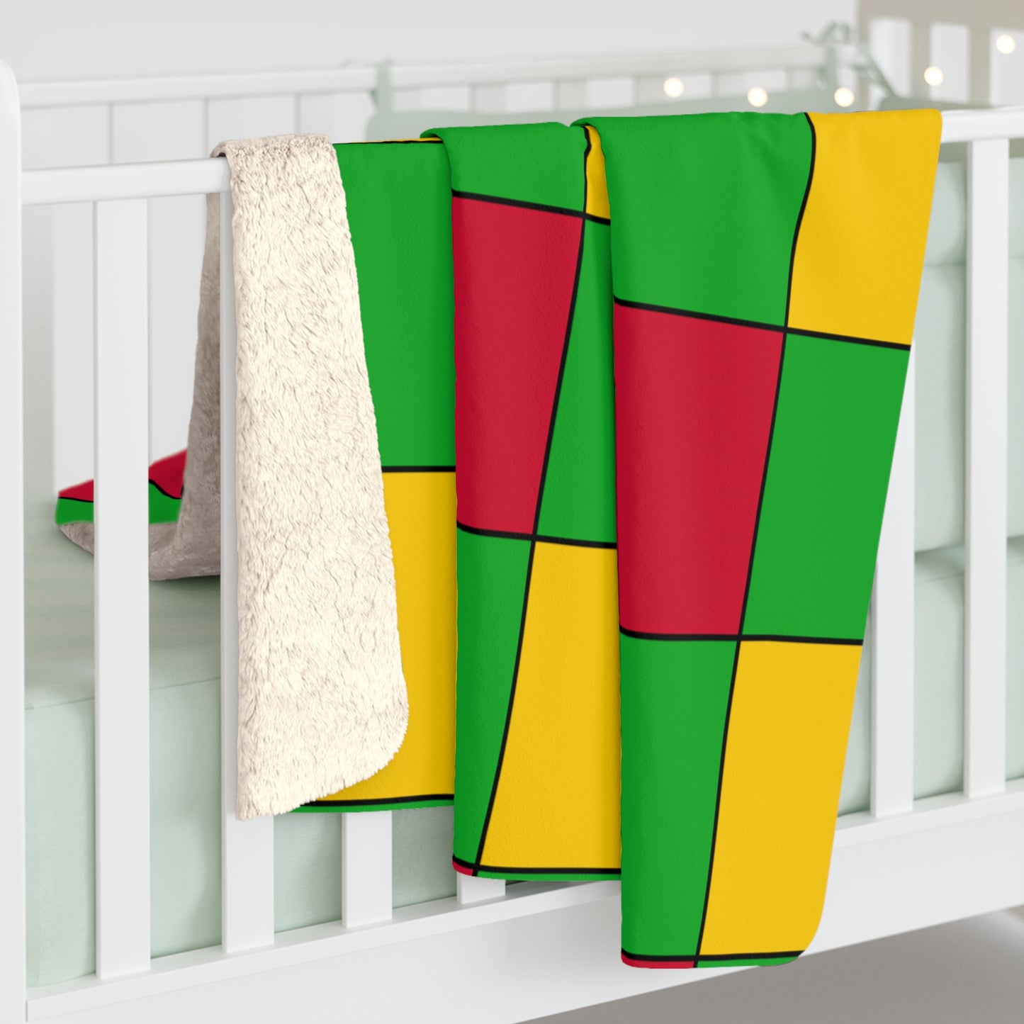 Sao Tome And Principe Retro Check Blanket Throw