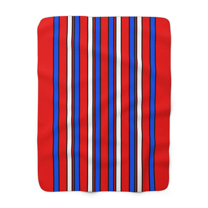 Puerto Rico Retro Stripes Blanket Throw
