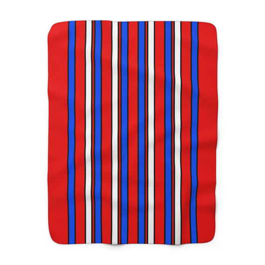 Puerto Rico Retro Stripes Blanket Throw
