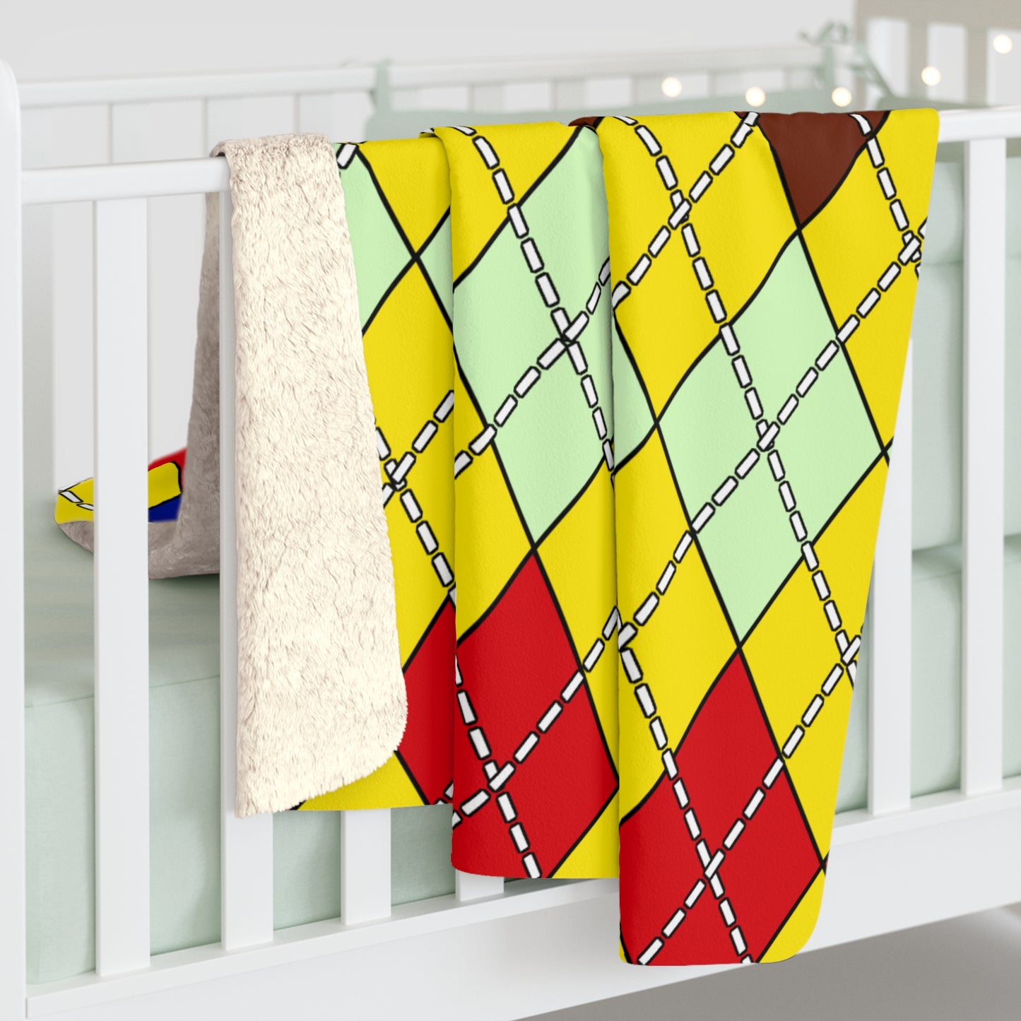 Ecuador Retro Argyle Blanket Throw