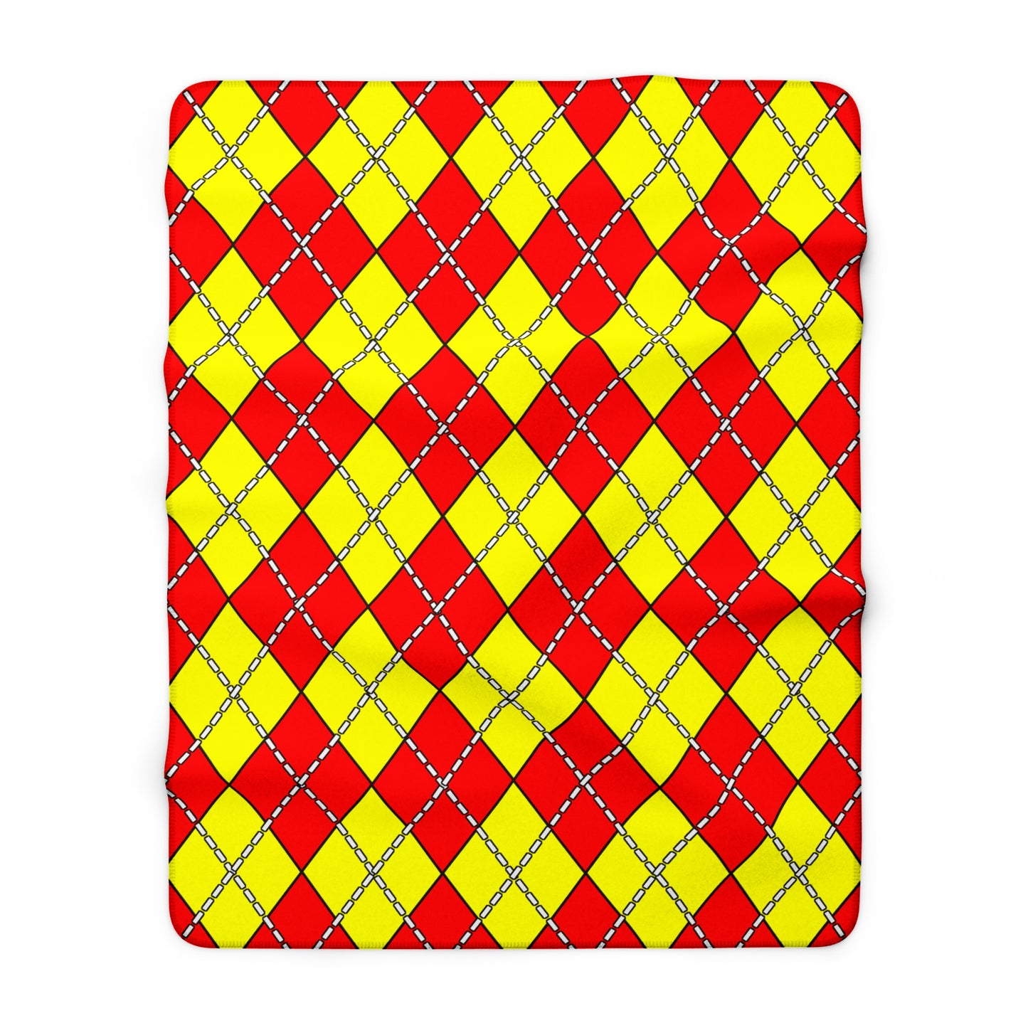 Kyrgyzstan Retro Argyle Blanket Throw