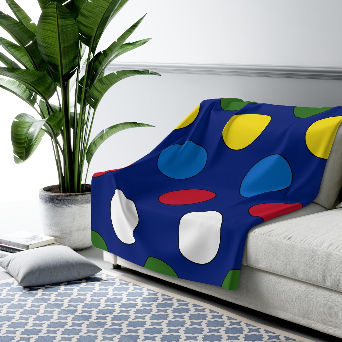 Pitcairn Retro Polka Dots Blanket Throw