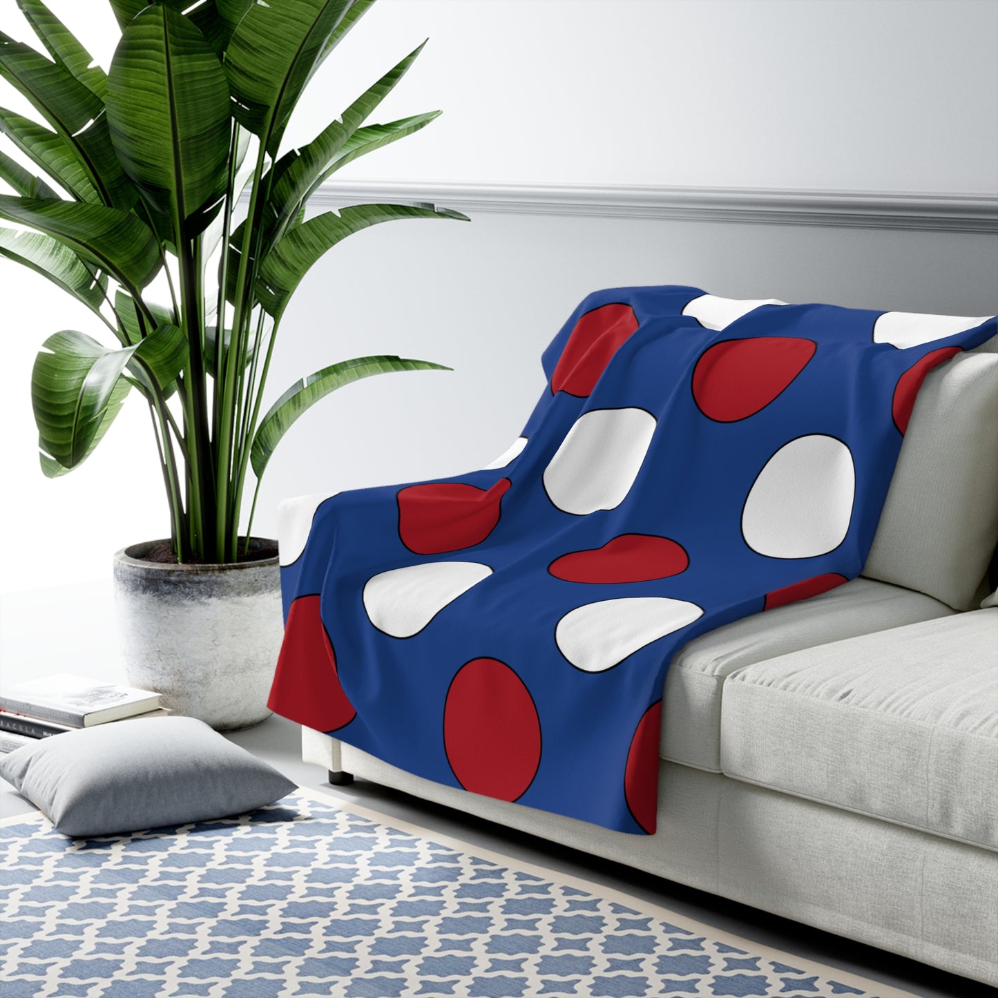 Netherlands Retro Polka Dots Blanket Throw