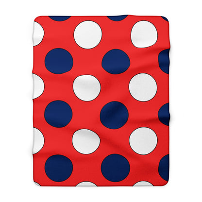 Svalbard And Jan Mayen Retro Polka Dots Blanket Throw