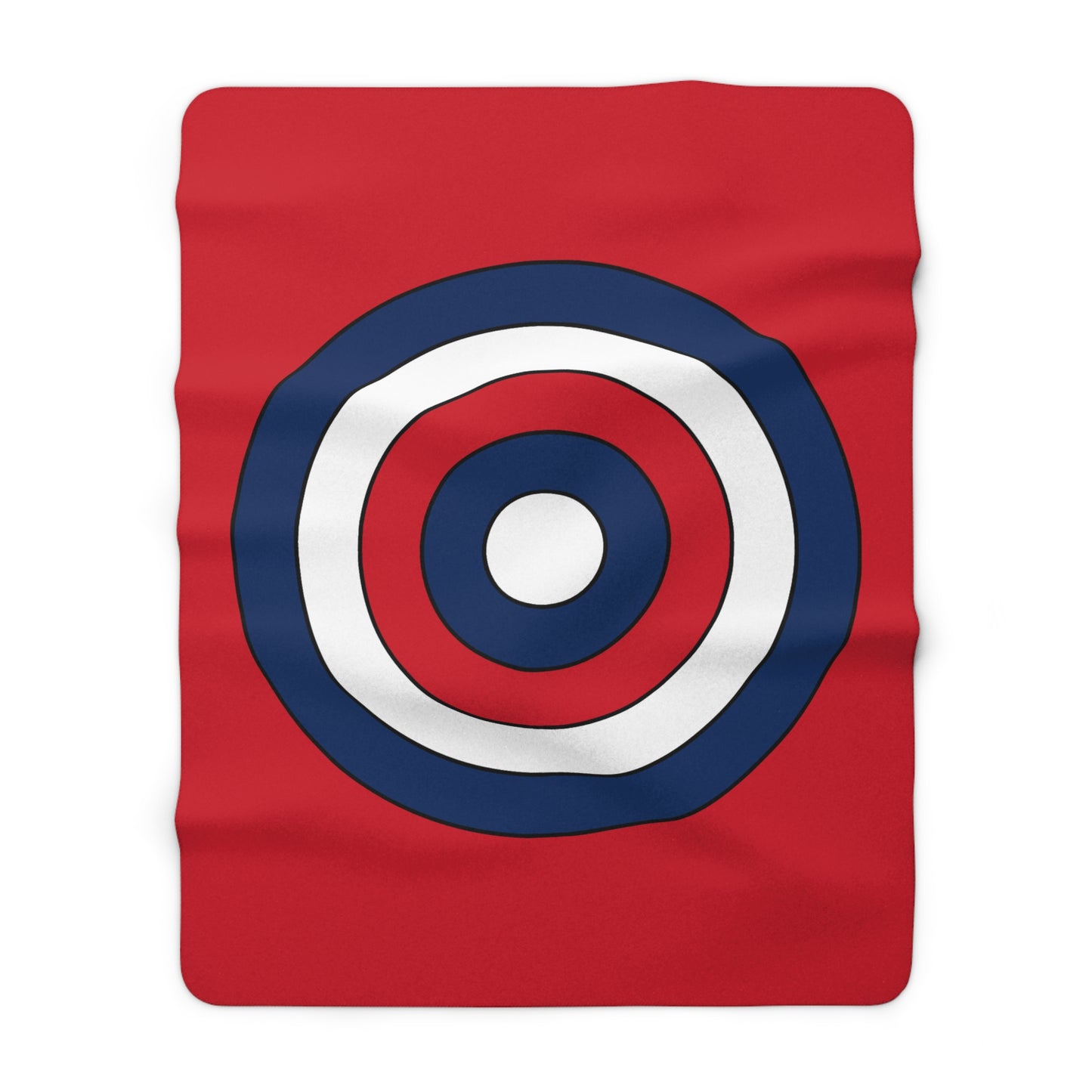 Dominican Republic Retro Target Blanket Throw