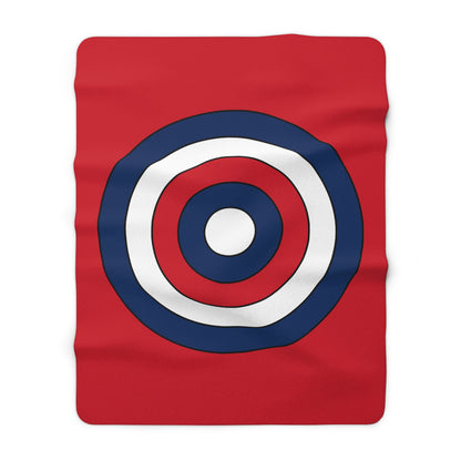Dominican Republic Retro Target Blanket Throw