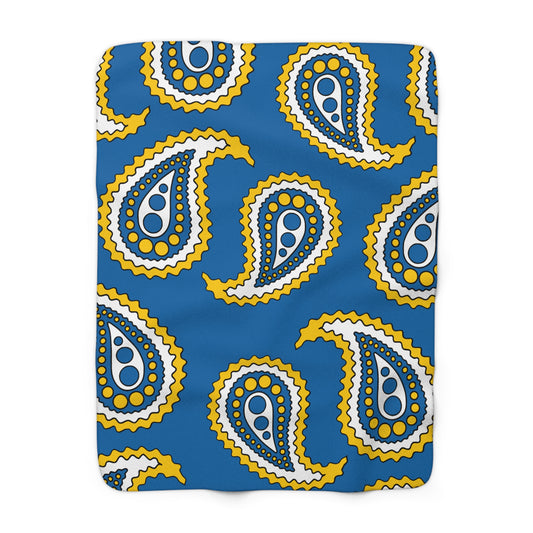 Canary Islands Retro Paisley Blanket Throw