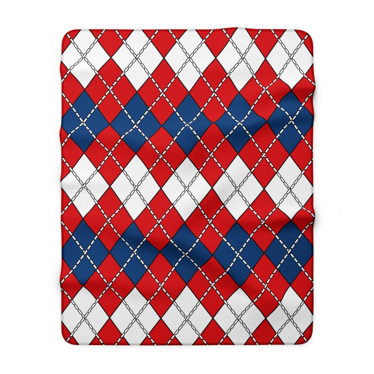 Czechia Retro Argyle Blanket Throw