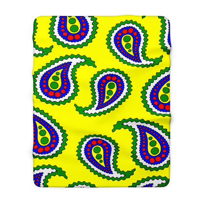Central African Republic Retro Paisley Blanket Throw