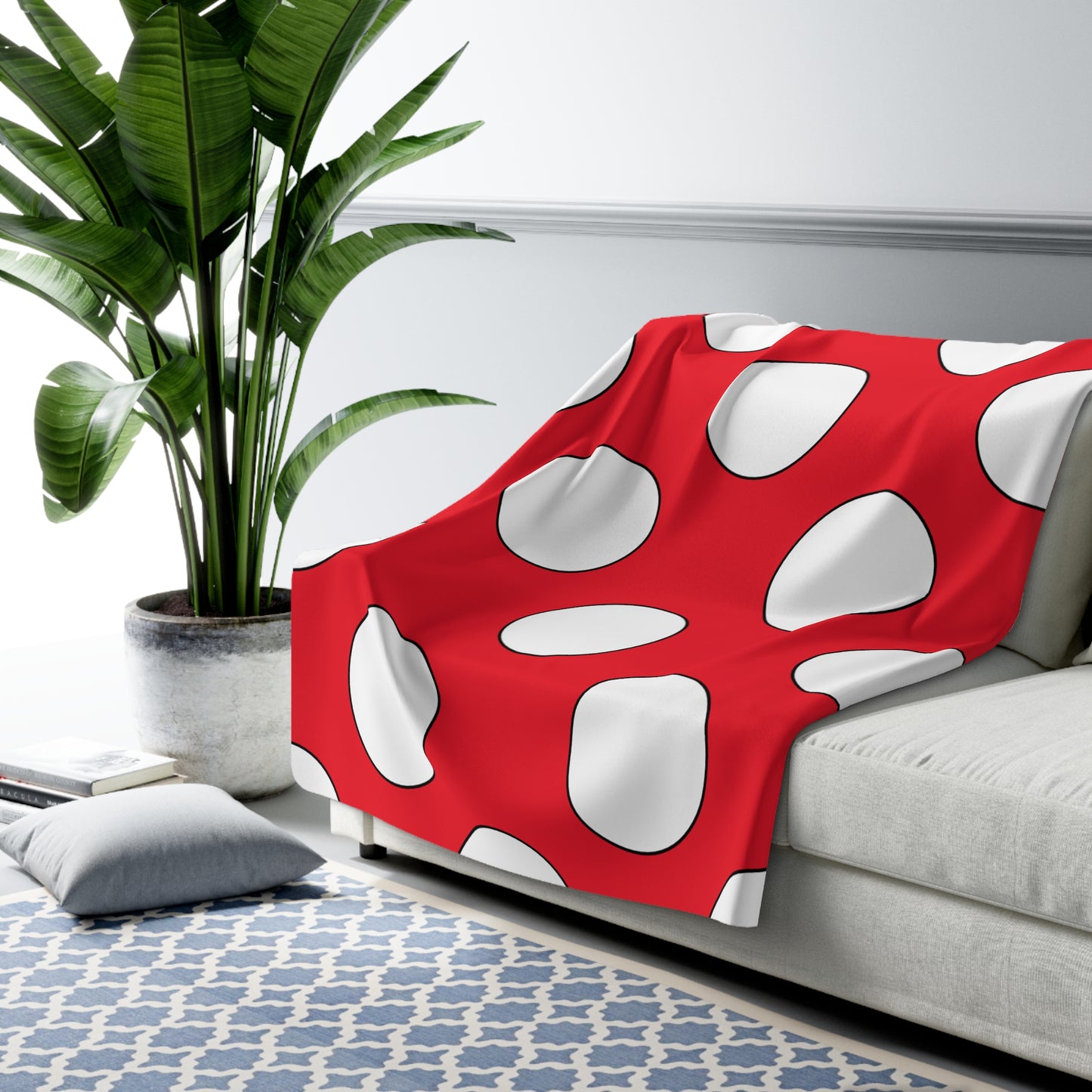 Hong Kong Retro Polka Dots Blanket Throw
