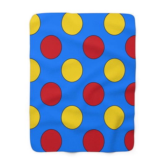 Democratic Republic of the Congo Retro Polka Dots Blanket Throw