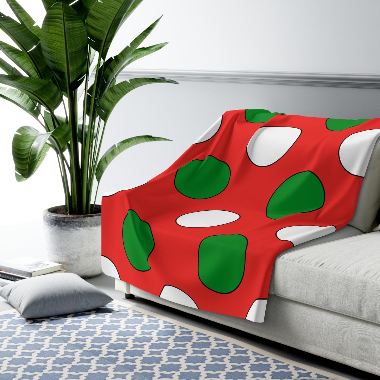 Oman Retro Polka Dots Blanket Throw