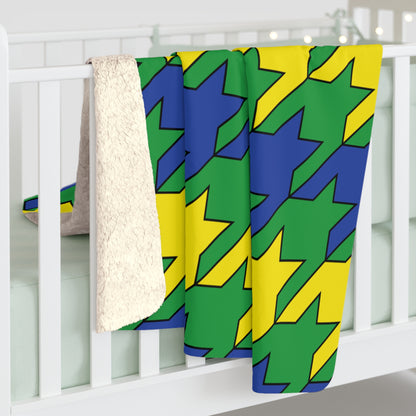 Brazil Retro Houndstooth Blanket Throw