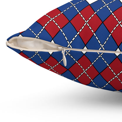 Caribbean Netherlands Retro Argyle Cushion Pillow
