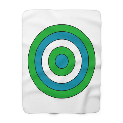 Uzbekistan Retro Target Blanket Throw