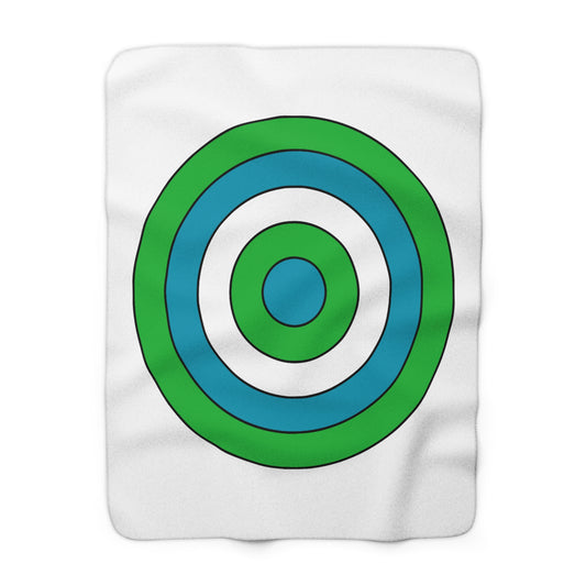 Uzbekistan Retro Target Blanket Throw