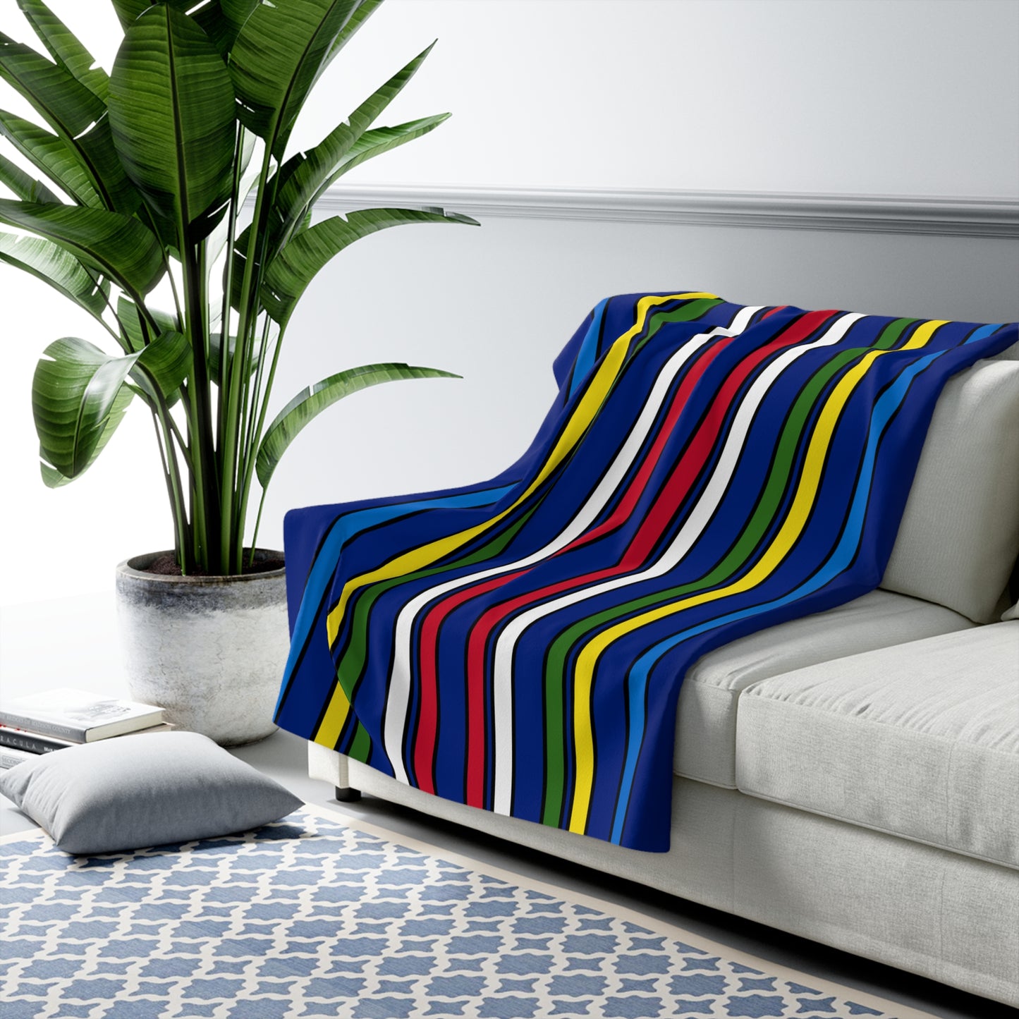 Pitcairn Retro Stripes Blanket Throw