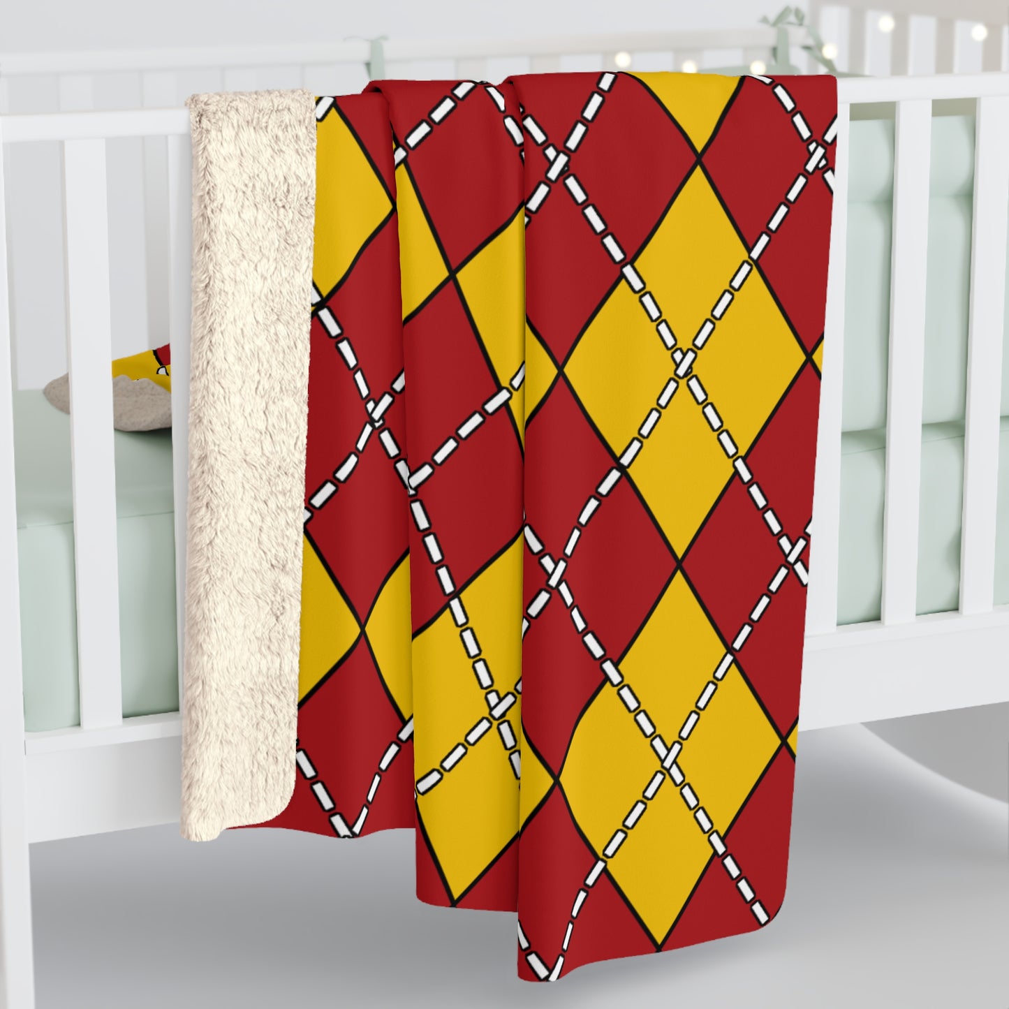 Spain Retro Argyle Blanket Throw