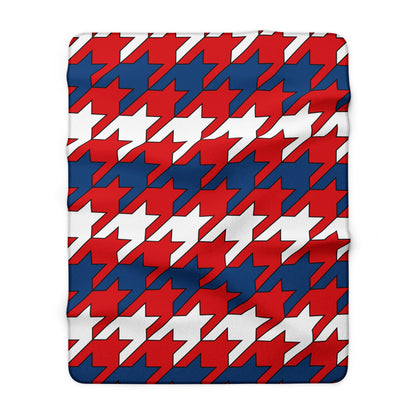 Czechia Retro Houndstooth Blanket Throw