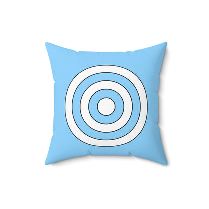 Light Blue, White Retro Target Cushion Pillow