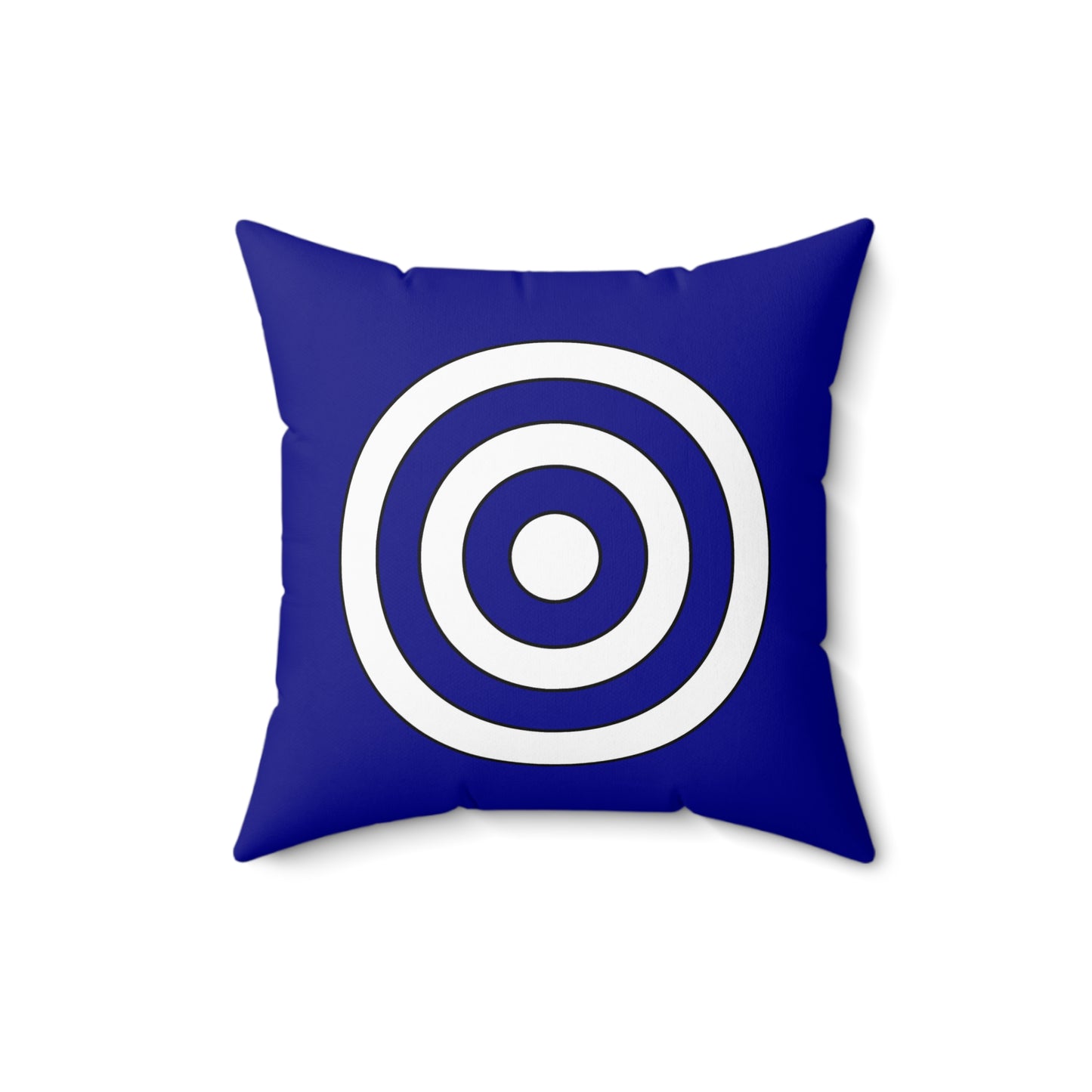 Dark Blue, White Retro Target Cushion Pillow