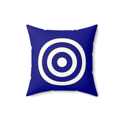 Dark Blue, White Retro Target Cushion Pillow