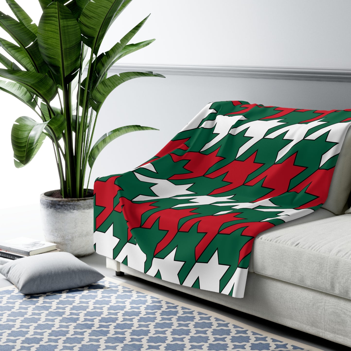 Mexico Retro Houndstooth Blanket Throw