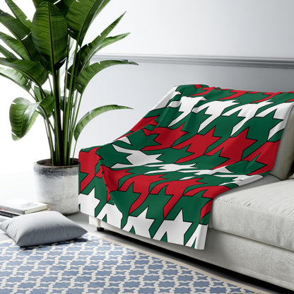 Mexico Retro Houndstooth Blanket Throw