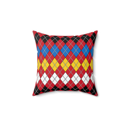 Antigua And Barbuda Retro Argyle Cushion Pillow