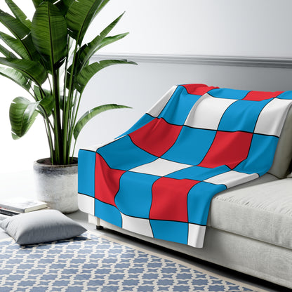 Luxembourg Retro Check Blanket Throw
