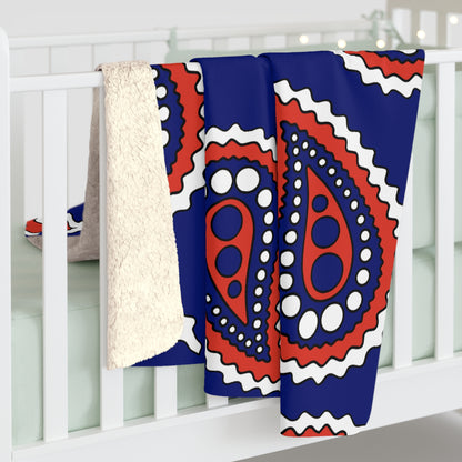 Cabo Verde Retro Paisley Blanket Throw