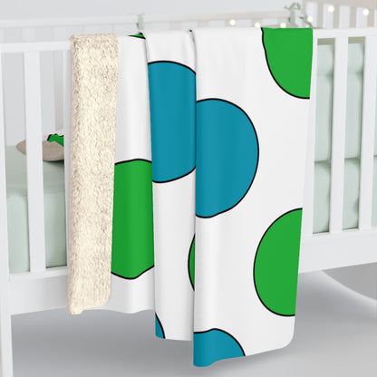 Uzbekistan Retro Polka Dots Blanket Throw