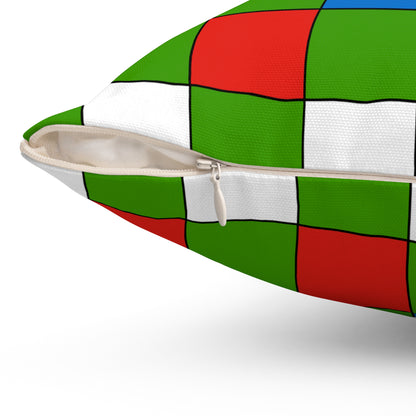 Equatorial Guinea Retro Check Cushion Pillow