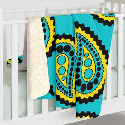 Bahamas Retro Paisley Blanket Throw
