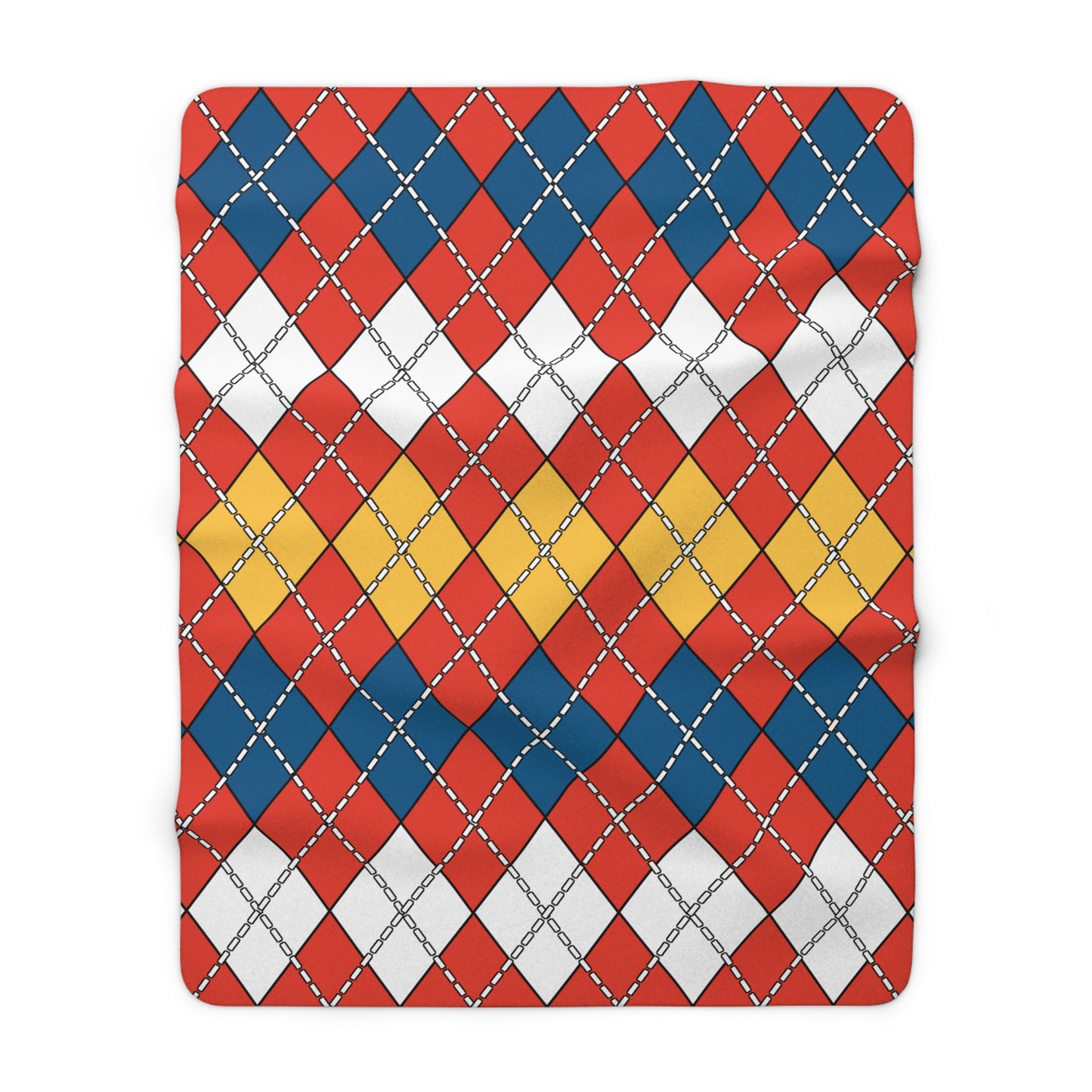 Kiribati Retro Argyle Blanket Throw