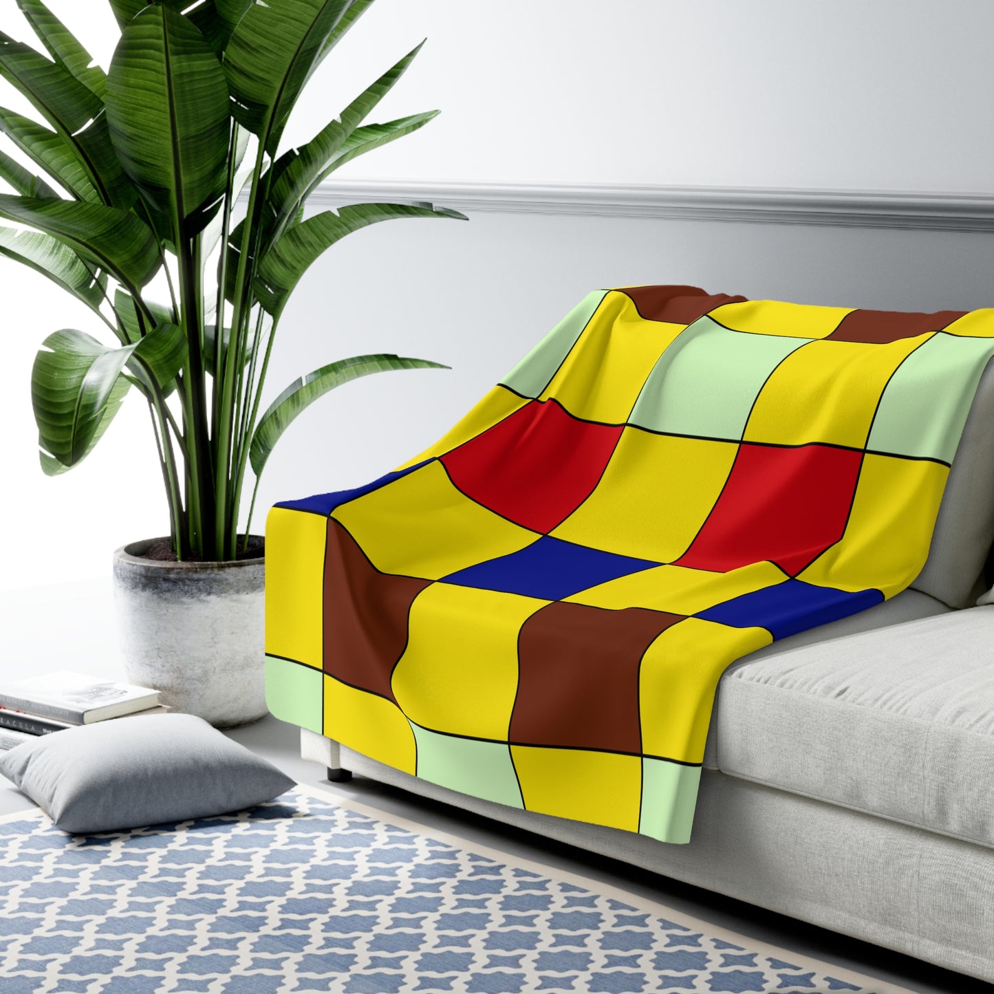 Ecuador Retro Check Blanket Throw
