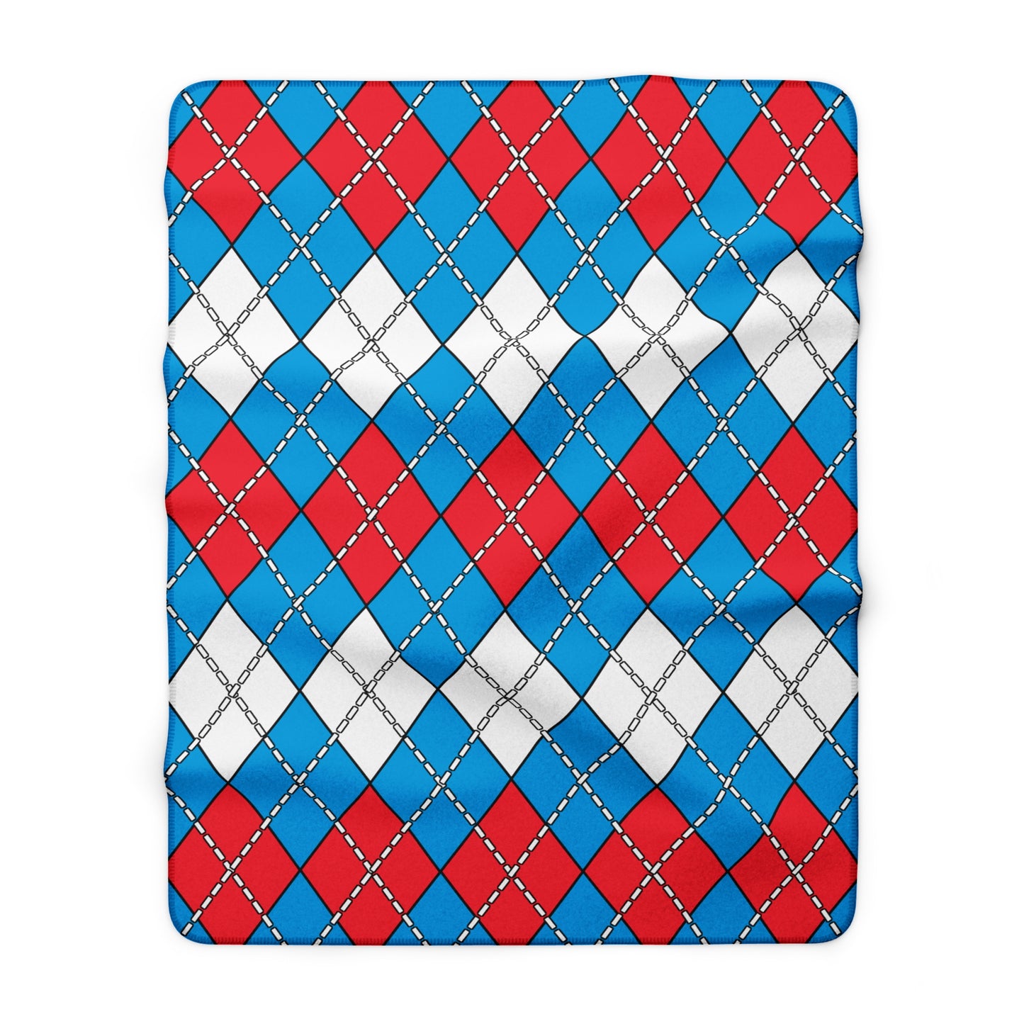 Luxembourg Retro Argyle Blanket Throw